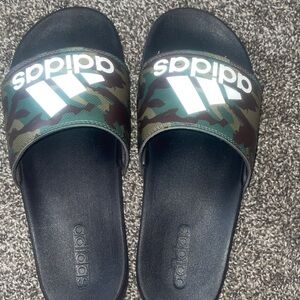 Adidas men’s Camouflage Slide Sandals - Green and Black